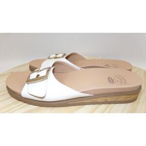Dr. Scholl's Iconic Buckle Slide Sandals‎ Get it Movin Womens White Size 10 M